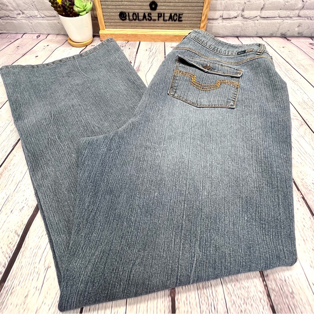 BEAU Womens Wide Leg Plus Size Jeans - Picture 4 of 11